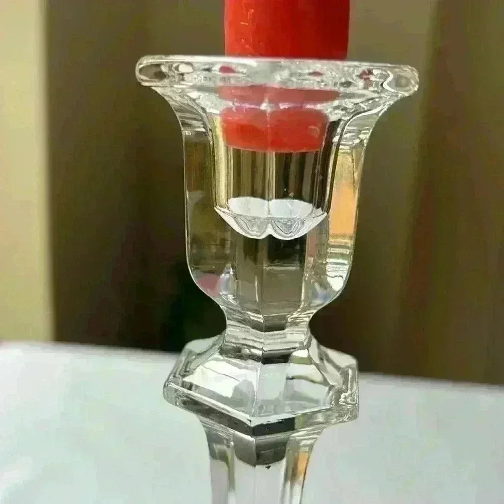 2 Matching Toscany Candleholders/Candle Sticks 24% Lead Crystal